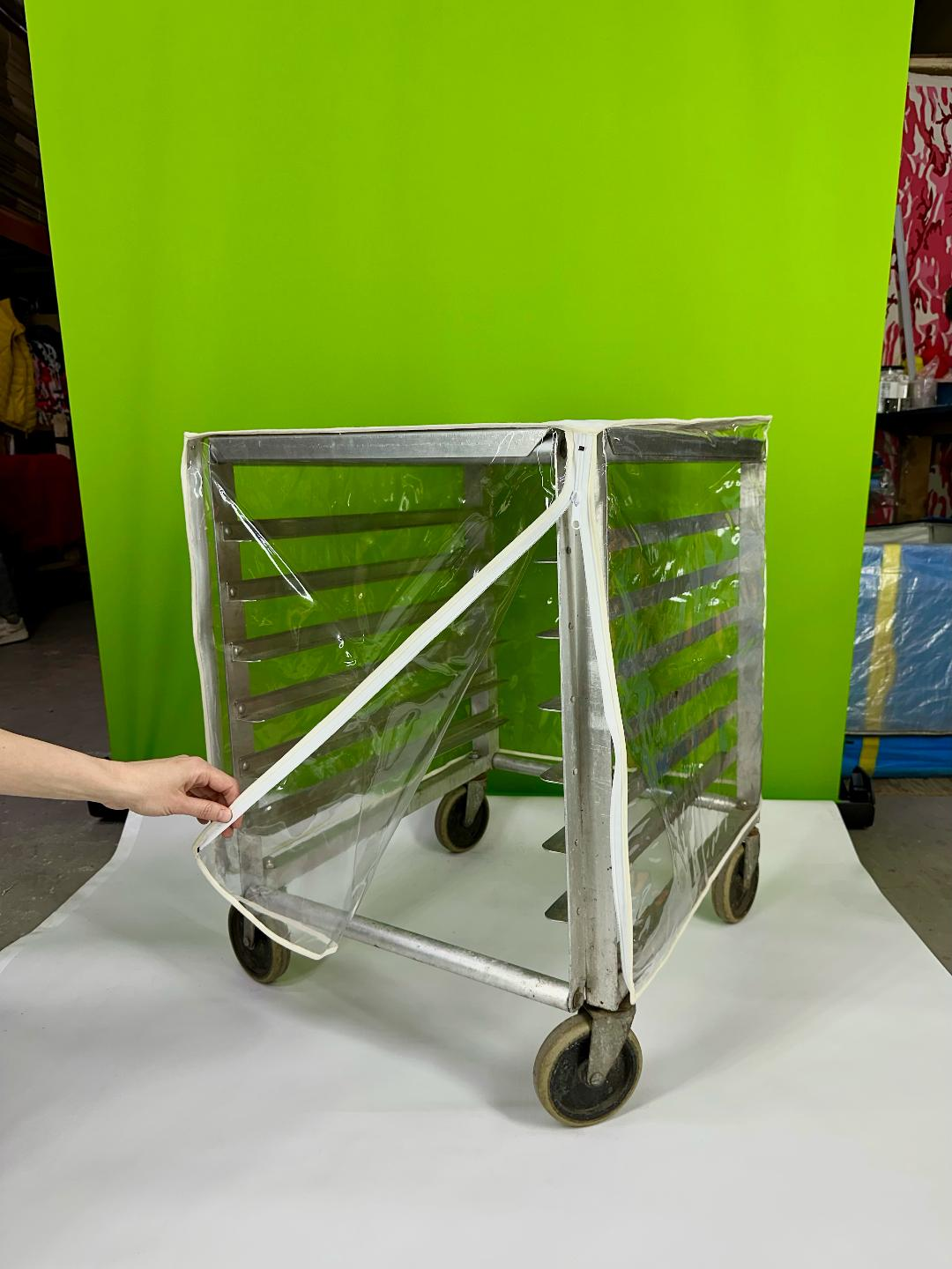 COMMERCIAL DURABLE BAKERY RACK COVER <br>SIZE: 63" x 23" x 28"<br>20-TIER<br>Made in USA