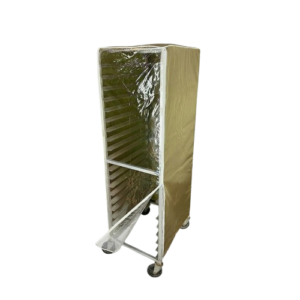 COMMERCIAL DURABLE BAKERY RACK COVER <br>SIZE: 61" x 23" x 28"<br>20-TIER<br>Made in USA